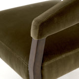 Surrey Olive Fabric with Burnt Oak | Gary Club Chair | Valley Ridge Furniture