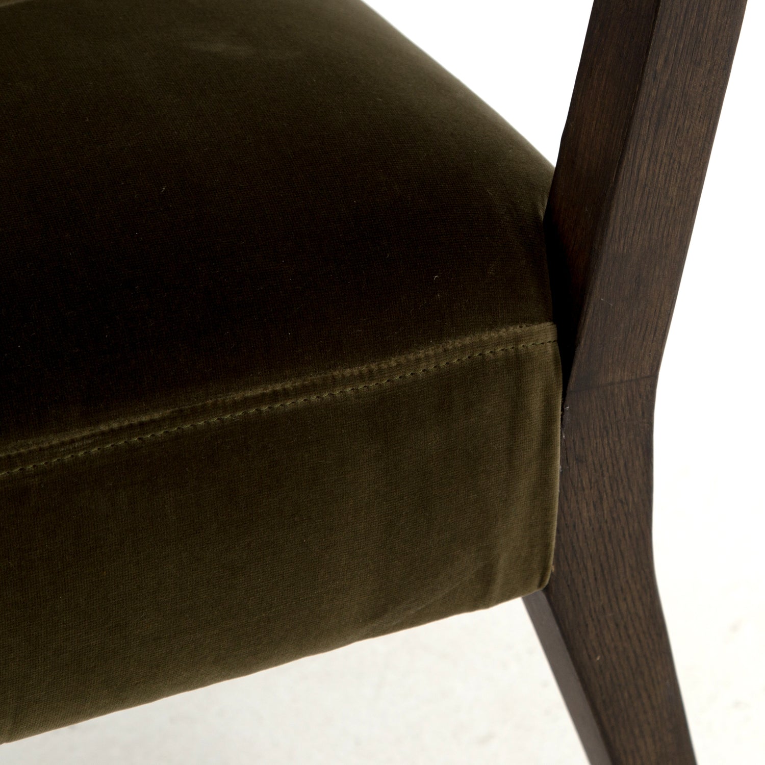 Surrey Olive Fabric with Burnt Oak | Gary Club Chair | Valley Ridge Furniture