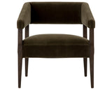 Surrey Olive Fabric with Burnt Oak | Gary Club Chair | Valley Ridge Furniture