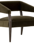 Surrey Olive Fabric with Burnt Oak | Gary Club Chair | Valley Ridge Furniture