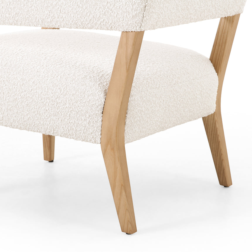 Knoll Natural Fabric with Blonde Ash | Gary Club Chair | Valley Ridge Furniture