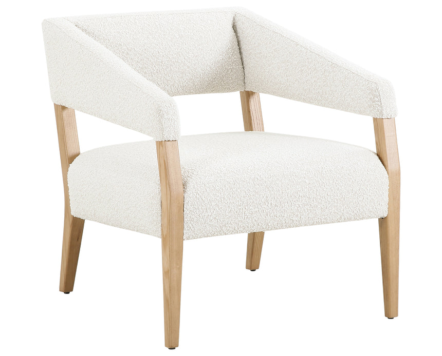Knoll Natural Fabric with Blonde Ash | Gary Club Chair | Valley Ridge Furniture