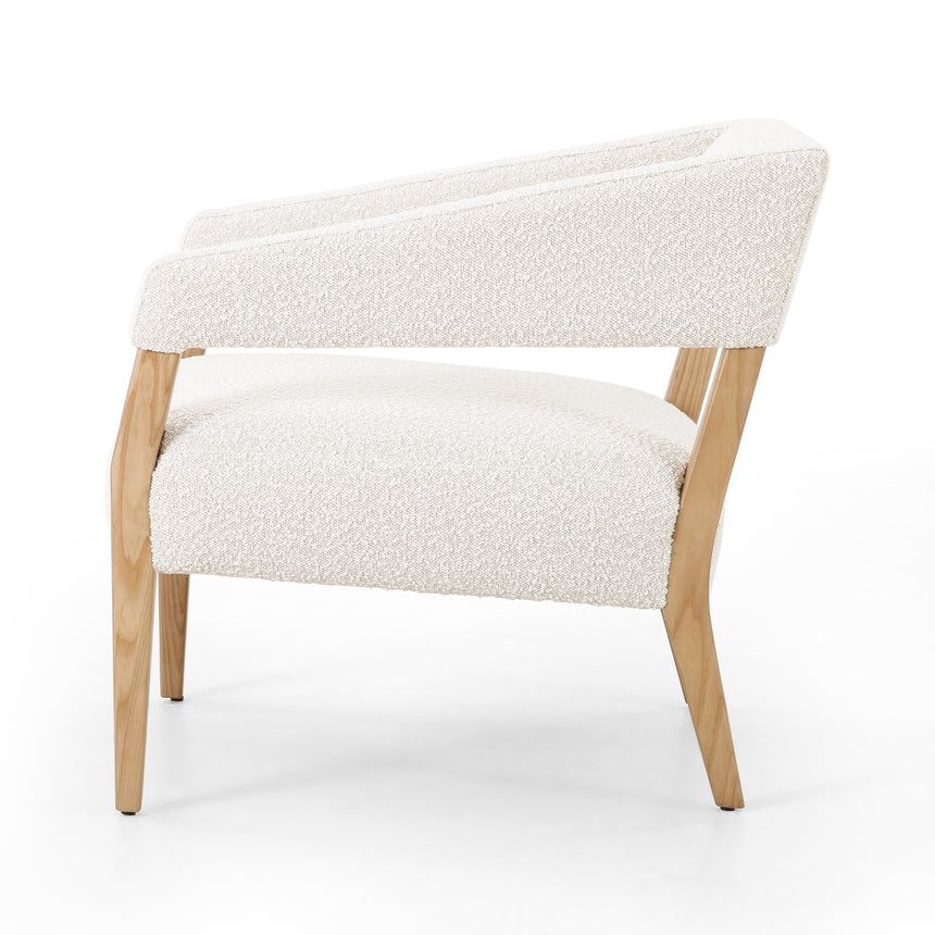 Knoll Natural Fabric with Blonde Ash | Gary Club Chair | Valley Ridge Furniture