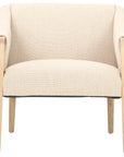 Irving Flax Fabric & Palermo Drift Leather with Natural Whitewash Ash | Bauer Chair | Valley Ridge Furniture
