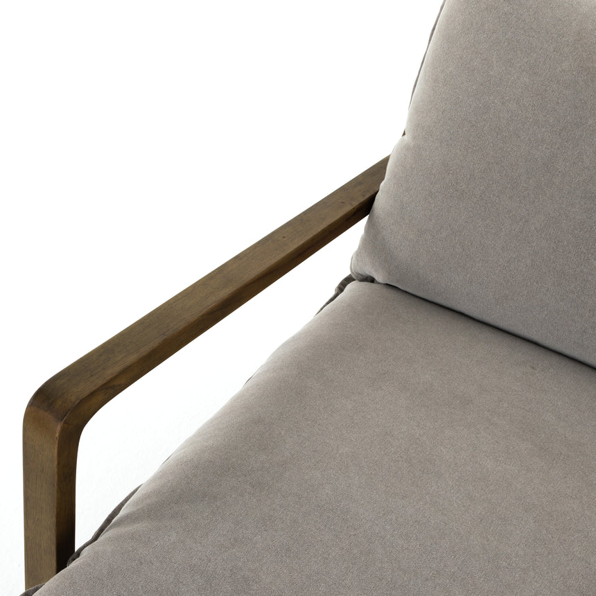 Robson Pewter Fabric with Grey Parawood | Ace Chair | Valley Ridge Furniture