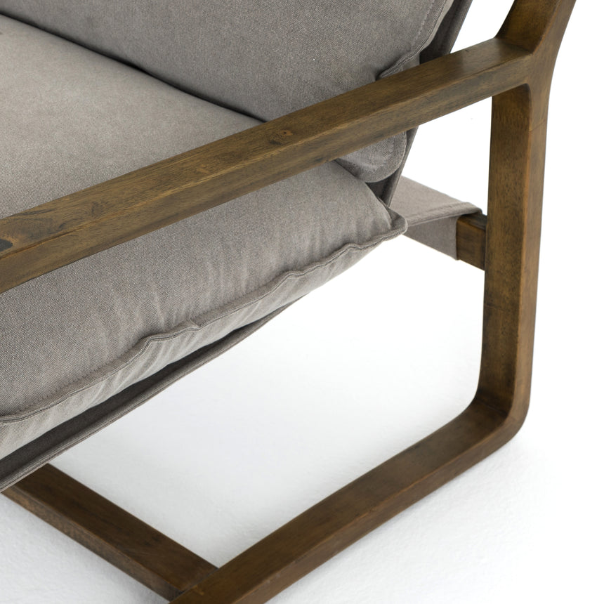 Robson Pewter Fabric with Grey Parawood | Ace Chair | Valley Ridge Furniture