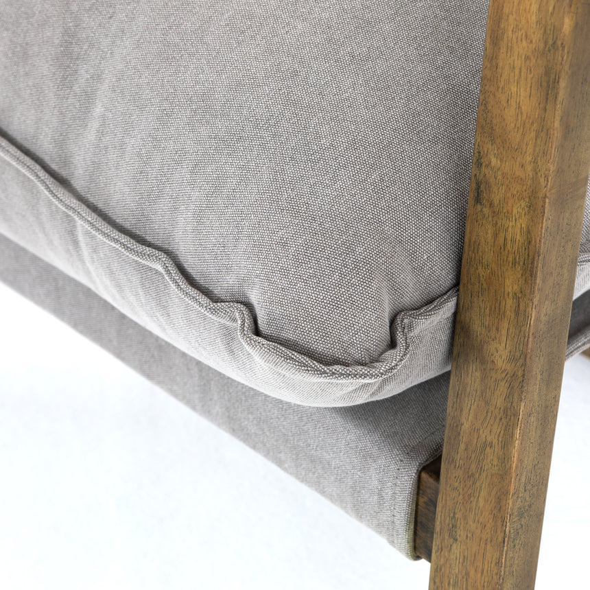 Robson Pewter Fabric with Grey Parawood | Ace Chair | Valley Ridge Furniture