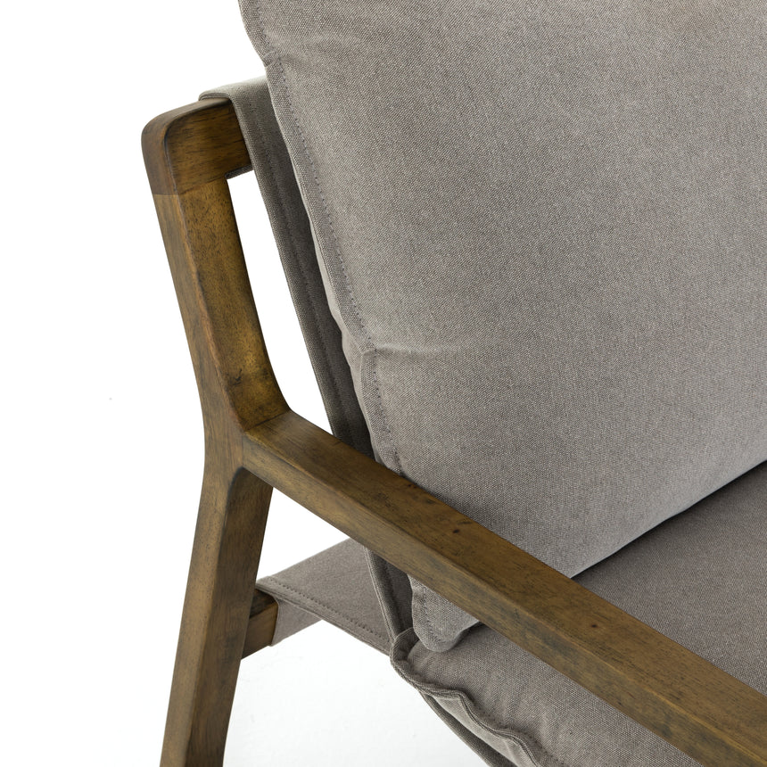 Robson Pewter Fabric with Grey Parawood | Ace Chair | Valley Ridge Furniture