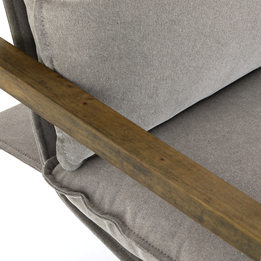 Robson Pewter Fabric with Grey Parawood | Ace Chair | Valley Ridge Furniture