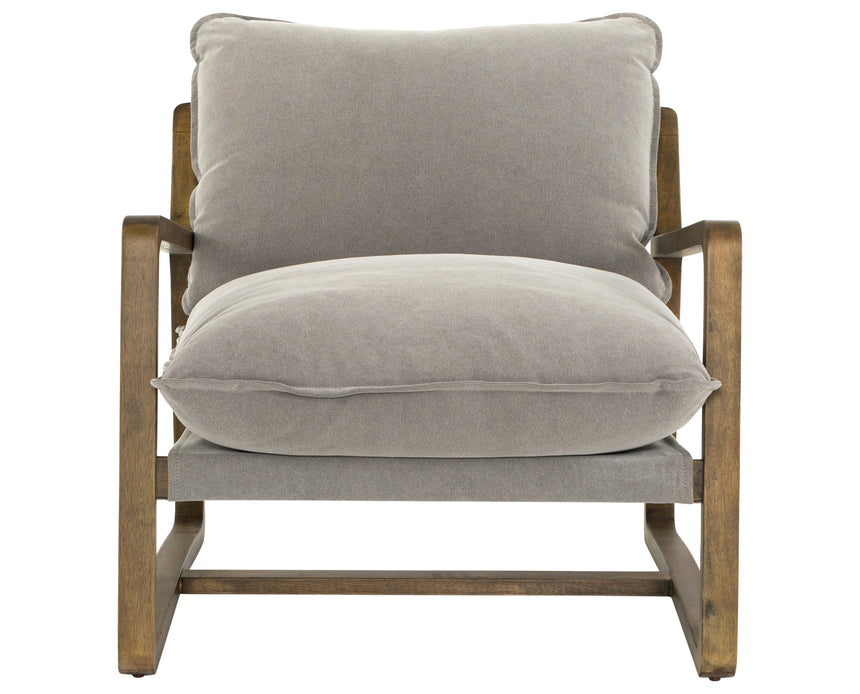 Robson Pewter Fabric with Grey Parawood | Ace Chair | Valley Ridge Furniture