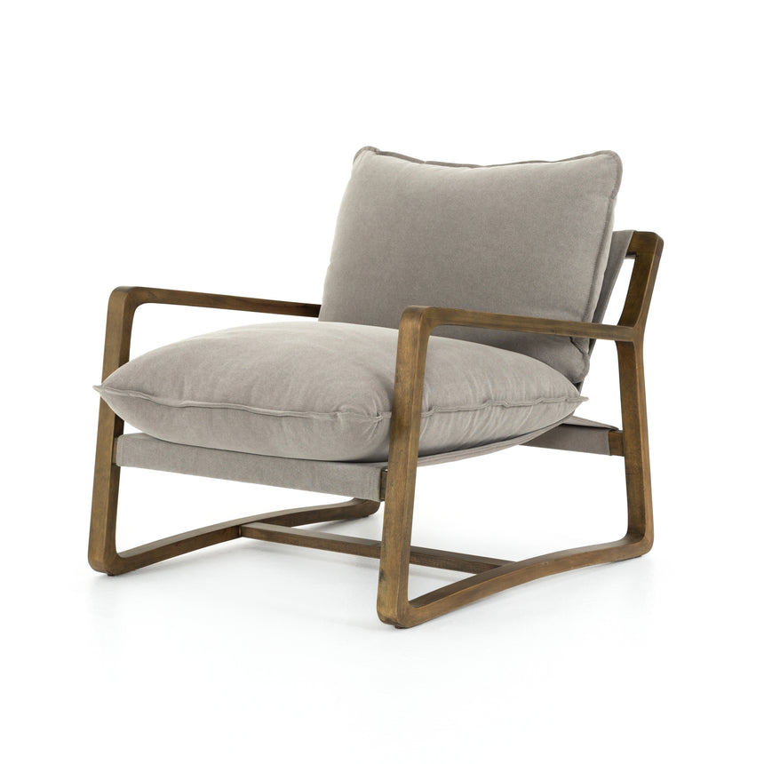 Robson Pewter Fabric with Grey Parawood | Ace Chair | Valley Ridge Furniture