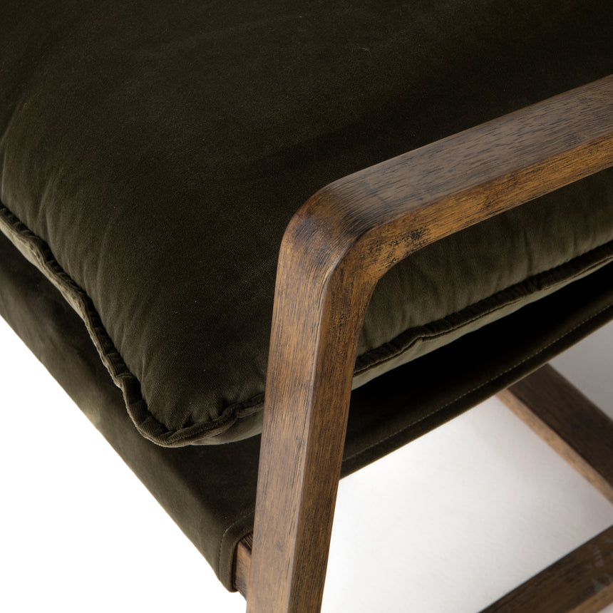 Surrey Olive Fabric with Toasted Umber Parawood | Ace Chair | Valley Ridge Furniture