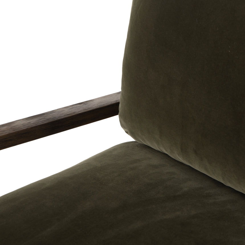 Surrey Olive Fabric with Toasted Umber Parawood | Ace Chair | Valley Ridge Furniture