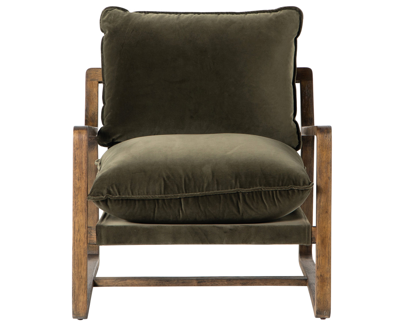 Surrey Olive Fabric with Toasted Umber Parawood | Ace Chair | Valley Ridge Furniture
