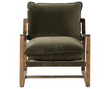 Surrey Olive Fabric with Toasted Umber Parawood | Ace Chair | Valley Ridge Furniture