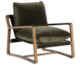 Surrey Olive Fabric with Toasted Umber Parawood | Ace Chair | Valley Ridge Furniture