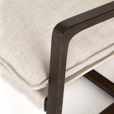 Thames Cream Fabric with Burnt Parawood | Ace Chair | Valley Ridge Furniture