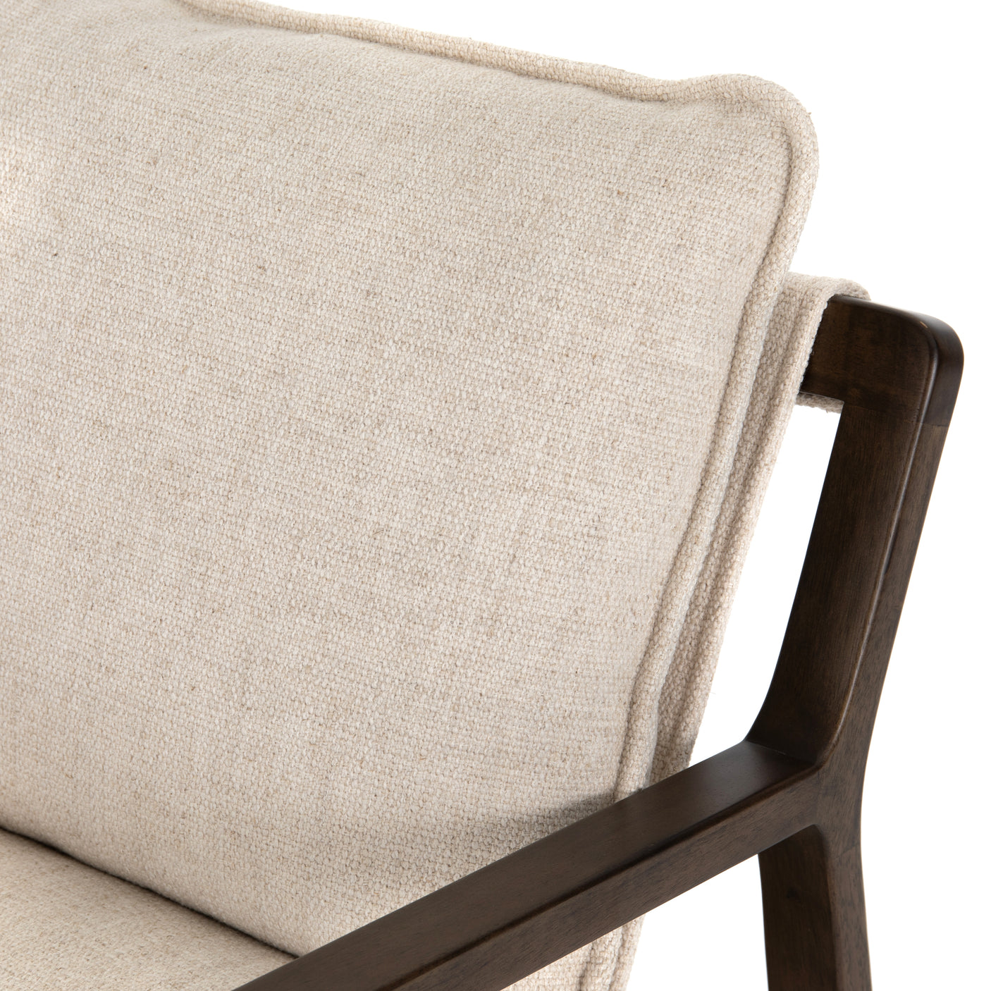 Thames Cream Fabric with Burnt Parawood | Ace Chair | Valley Ridge Furniture