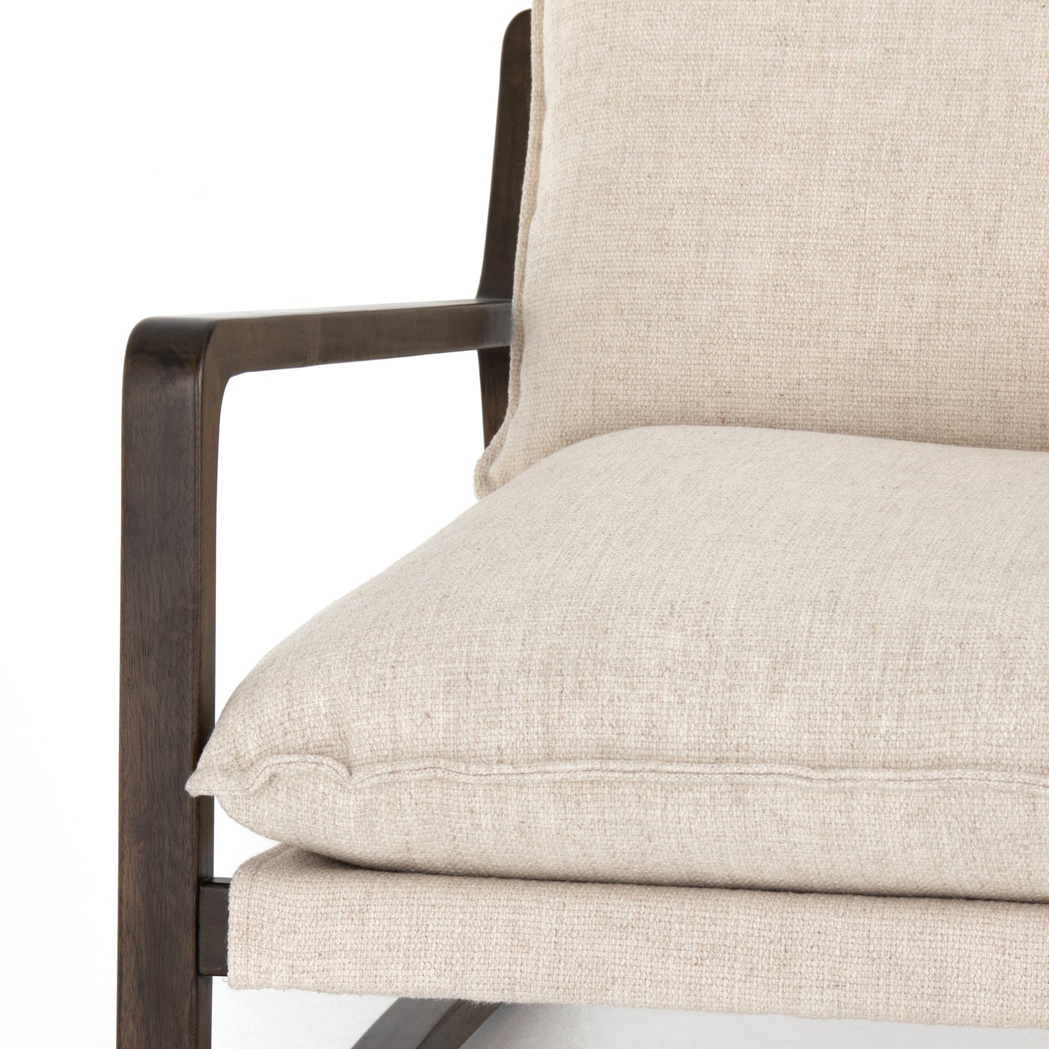 Thames Cream Fabric with Burnt Parawood | Ace Chair | Valley Ridge Furniture