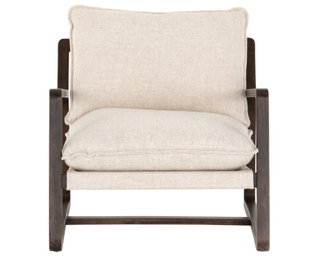 Thames Cream Fabric with Burnt Parawood | Ace Chair | Valley Ridge Furniture