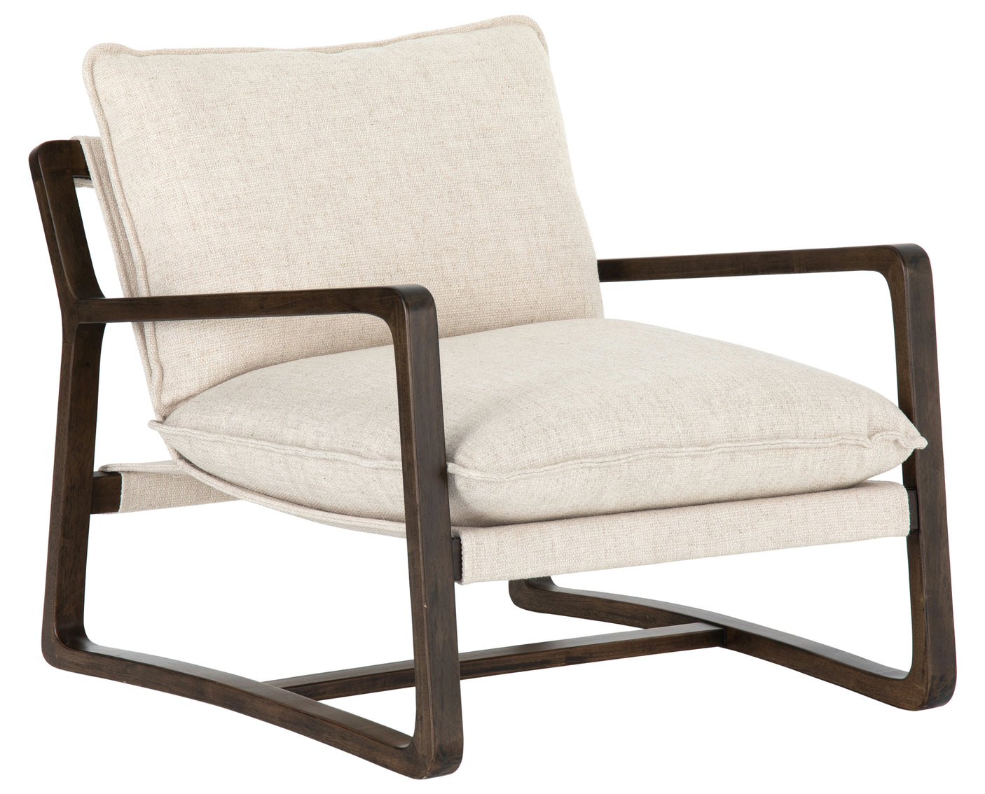 Thames Cream Fabric with Burnt Parawood | Ace Chair | Valley Ridge Furniture