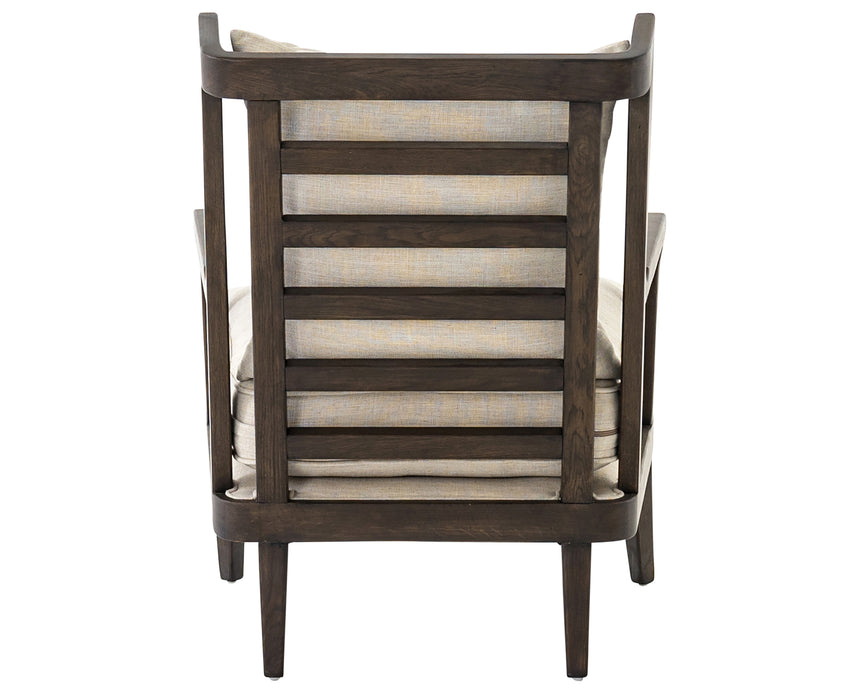 Cambric Ivory Fabric & Burnt Umber Parawood | Lennon Chair | Valley Ridge Furniture