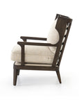 Cambric Ivory Fabric & Burnt Umber Parawood | Lennon Chair | Valley Ridge Furniture