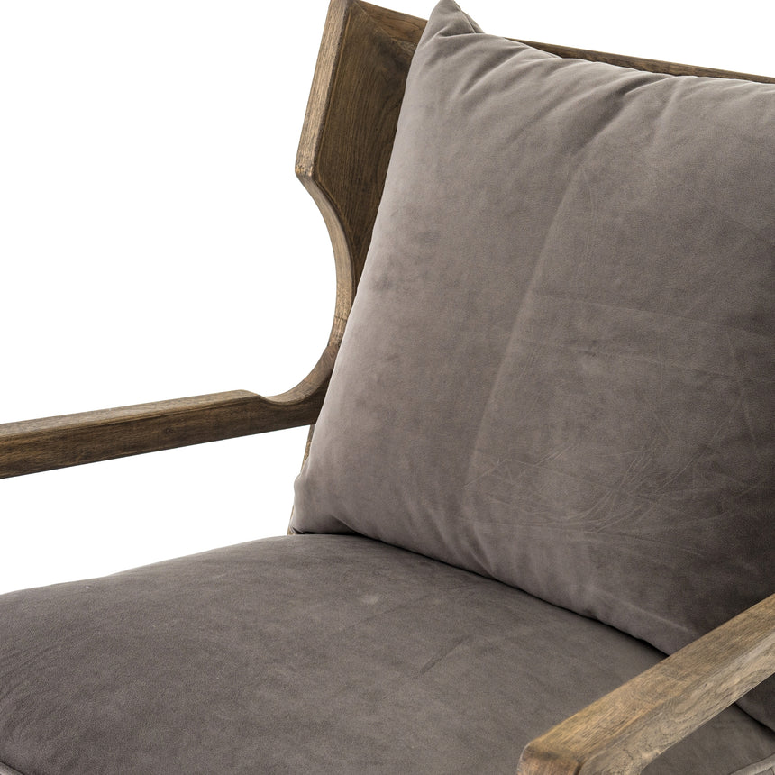 Imperial Mist Fabric & Lamont Natural Parawood | Lennon Chair | Valley Ridge Furniture
