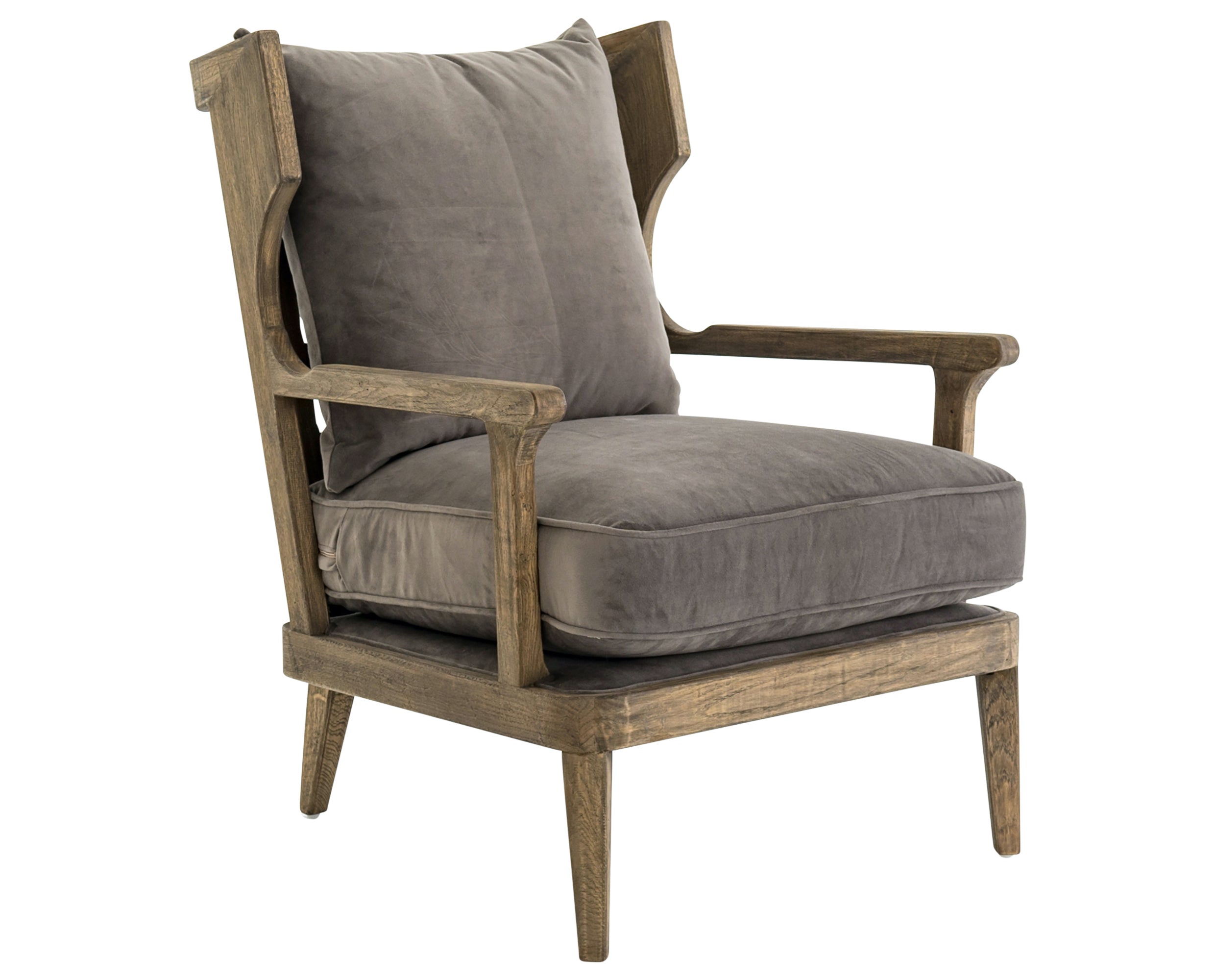 Imperial Mist Fabric & Lamont Natural Parawood | Lennon Chair | Valley Ridge Furniture
