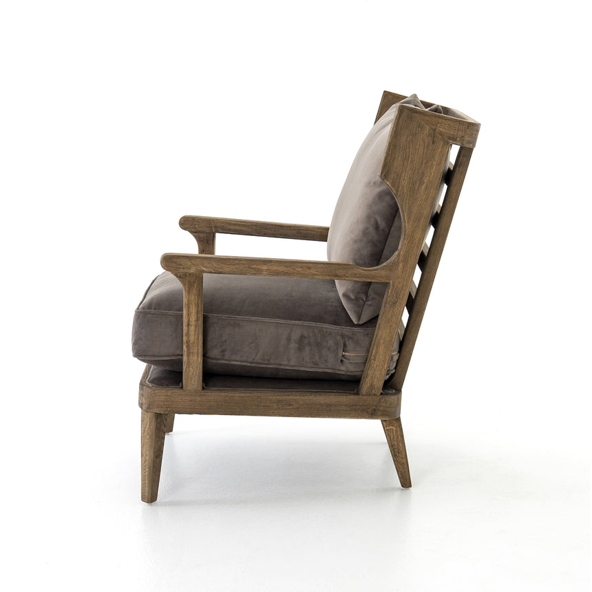 Imperial Mist Fabric & Lamont Natural Parawood | Lennon Chair | Valley Ridge Furniture