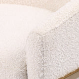 Knoll Natural Fabric with Satin Brass Stainless Steel | Corbin Chair | Valley Ridge Furniture