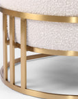 Knoll Natural Fabric with Satin Brass Stainless Steel | Corbin Chair | Valley Ridge Furniture