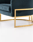 Bella Jasper Fabric with Satin Brass Stainless Steel | Corbin Chair | Valley Ridge Furniture