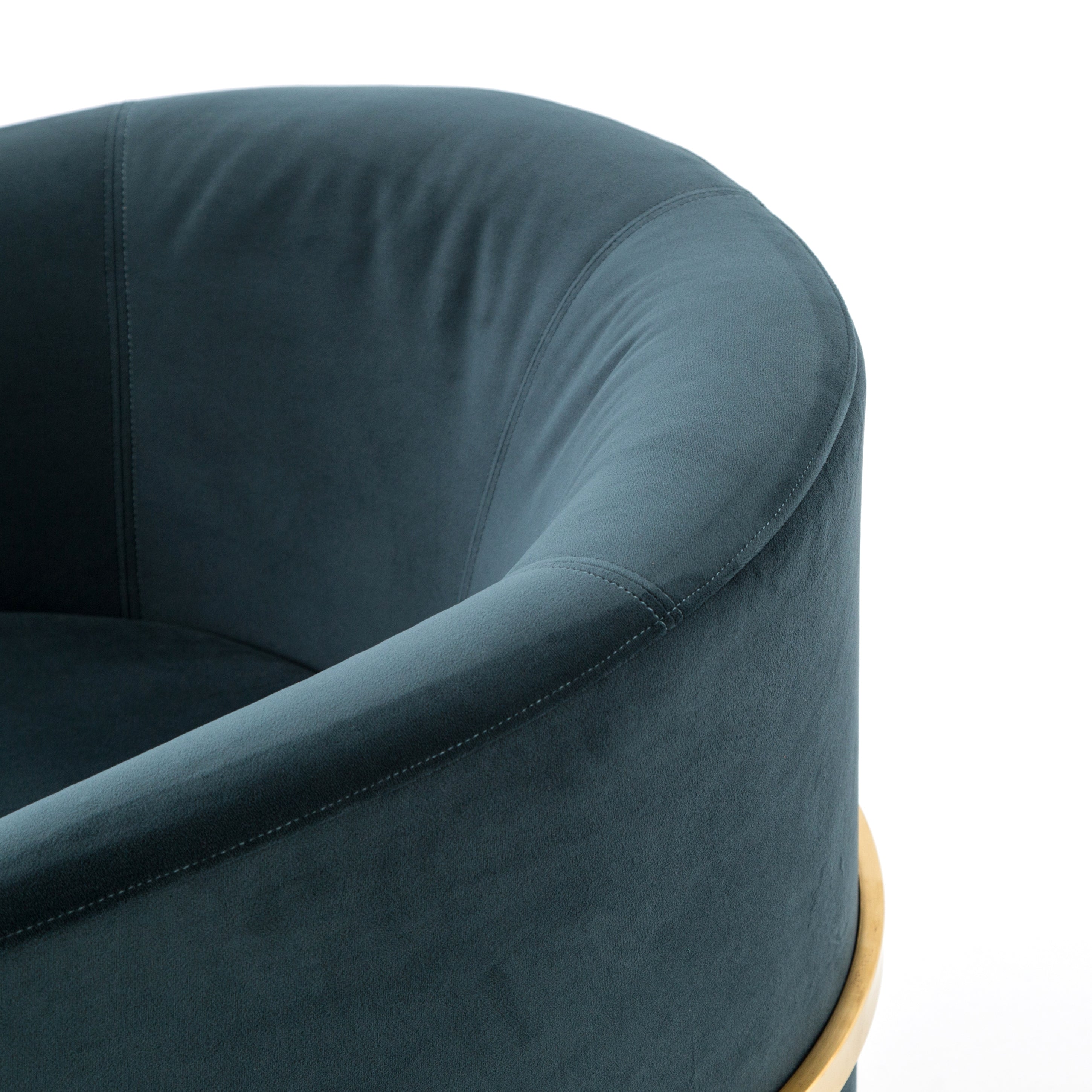 Bella Jasper Fabric with Satin Brass Stainless Steel | Corbin Chair | Valley Ridge Furniture
