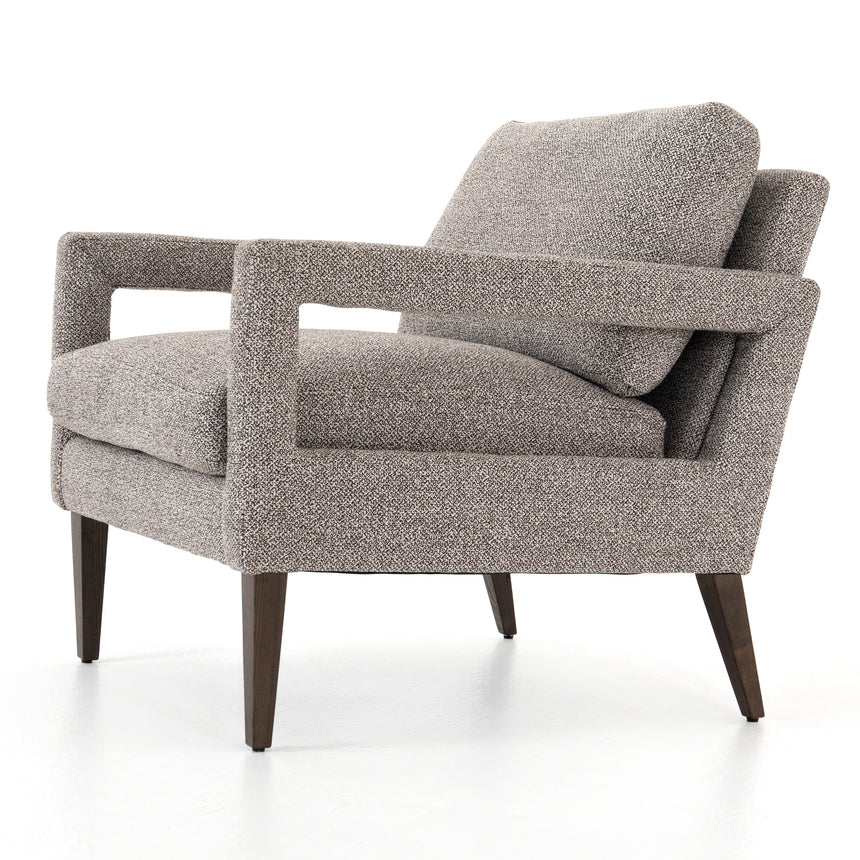 Astor Ink Fabric with Sienna Brown Oak | Olson Chair | Valley Ridge Furniture