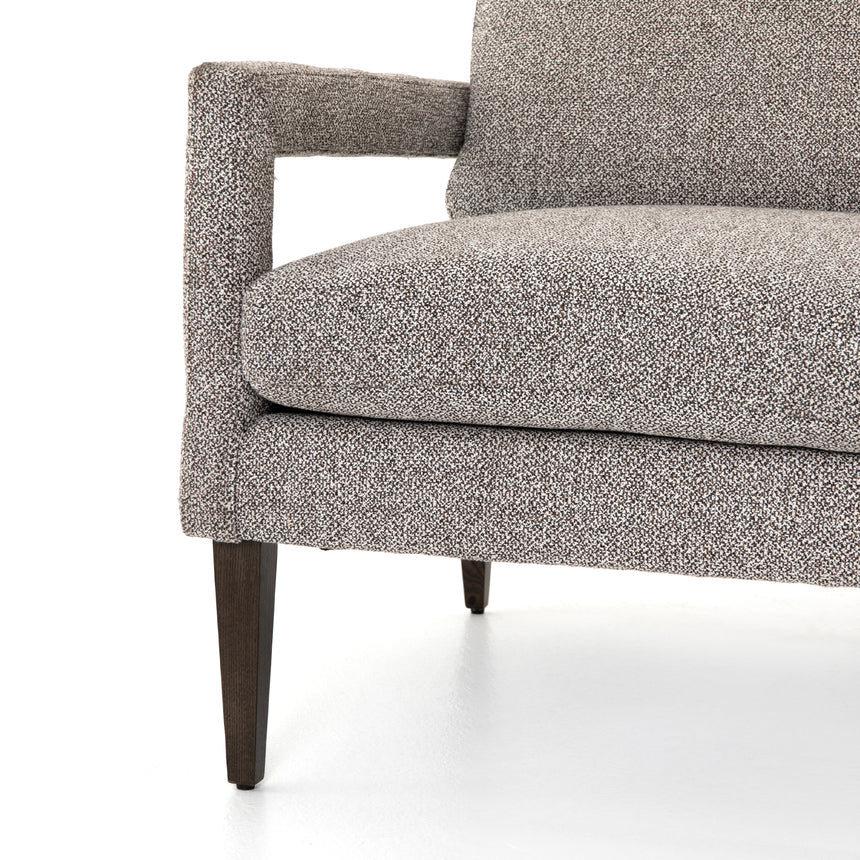Astor Ink Fabric with Sienna Brown Oak | Olson Chair | Valley Ridge Furniture