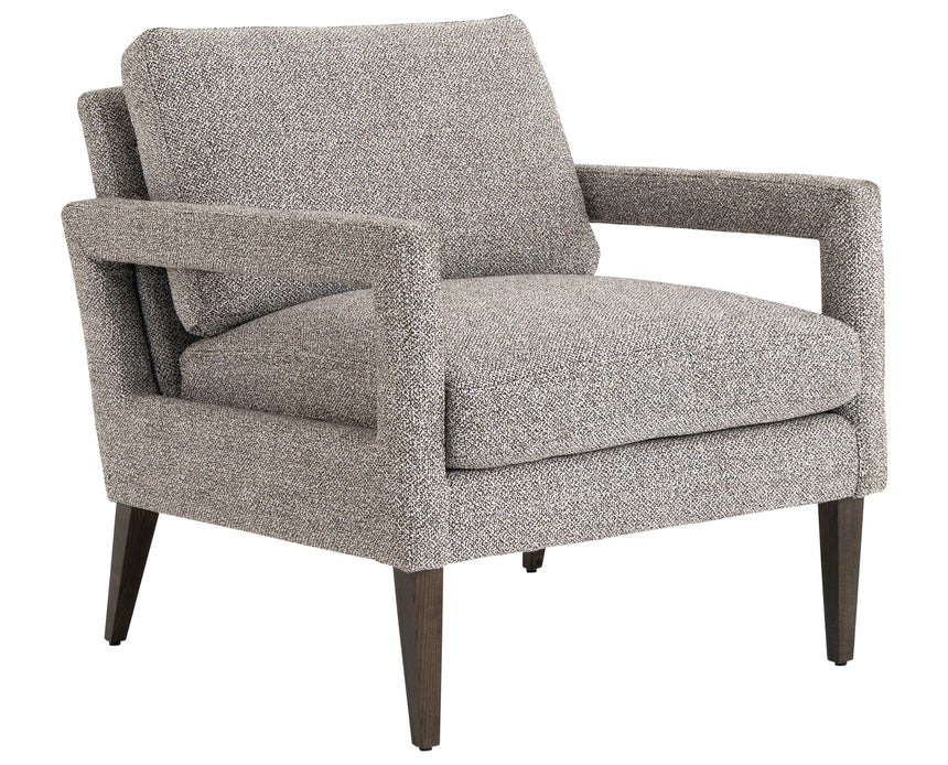 Astor Ink Fabric with Sienna Brown Oak | Olson Chair | Valley Ridge Furniture