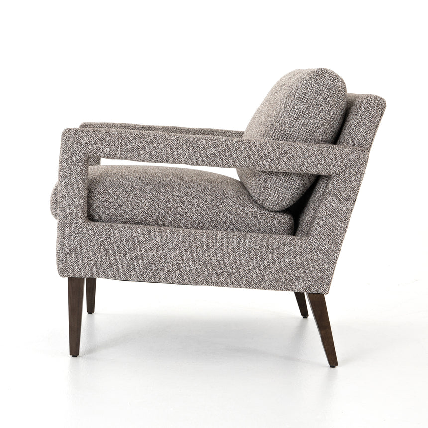 Astor Ink Fabric with Sienna Brown Oak | Olson Chair | Valley Ridge Furniture