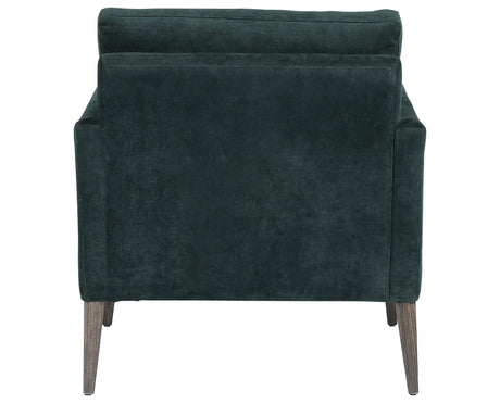 Emerald Worn Velvet Fabric with Sienna Brown Oak | Olson Chair | Valley Ridge Furniture