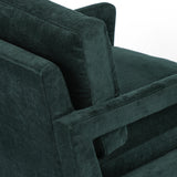 Emerald Worn Velvet Fabric with Sienna Brown Oak | Olson Chair | Valley Ridge Furniture