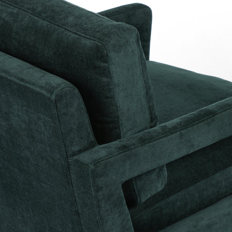 Emerald Worn Velvet Fabric with Sienna Brown Oak | Olson Chair | Valley Ridge Furniture