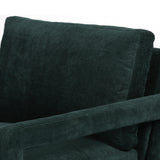 Emerald Worn Velvet Fabric with Sienna Brown Oak | Olson Chair | Valley Ridge Furniture