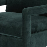 Emerald Worn Velvet Fabric with Sienna Brown Oak | Olson Chair | Valley Ridge Furniture