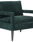 Emerald Worn Velvet Fabric with Sienna Brown Oak | Olson Chair | Valley Ridge Furniture