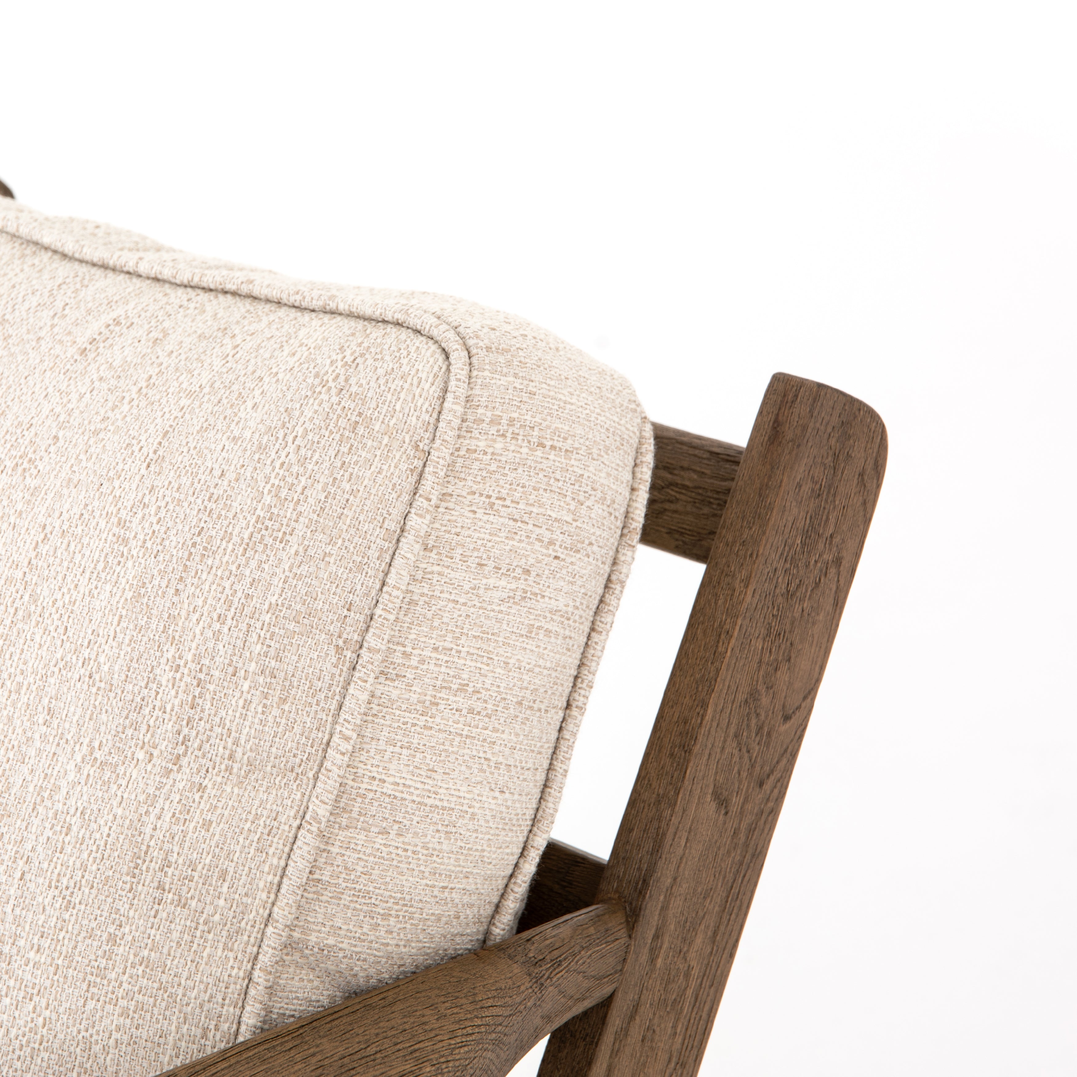 Avant Natural Fabric with Honey Grey Oak | Brooks Lounge Chair | Valley Ridge Furniture