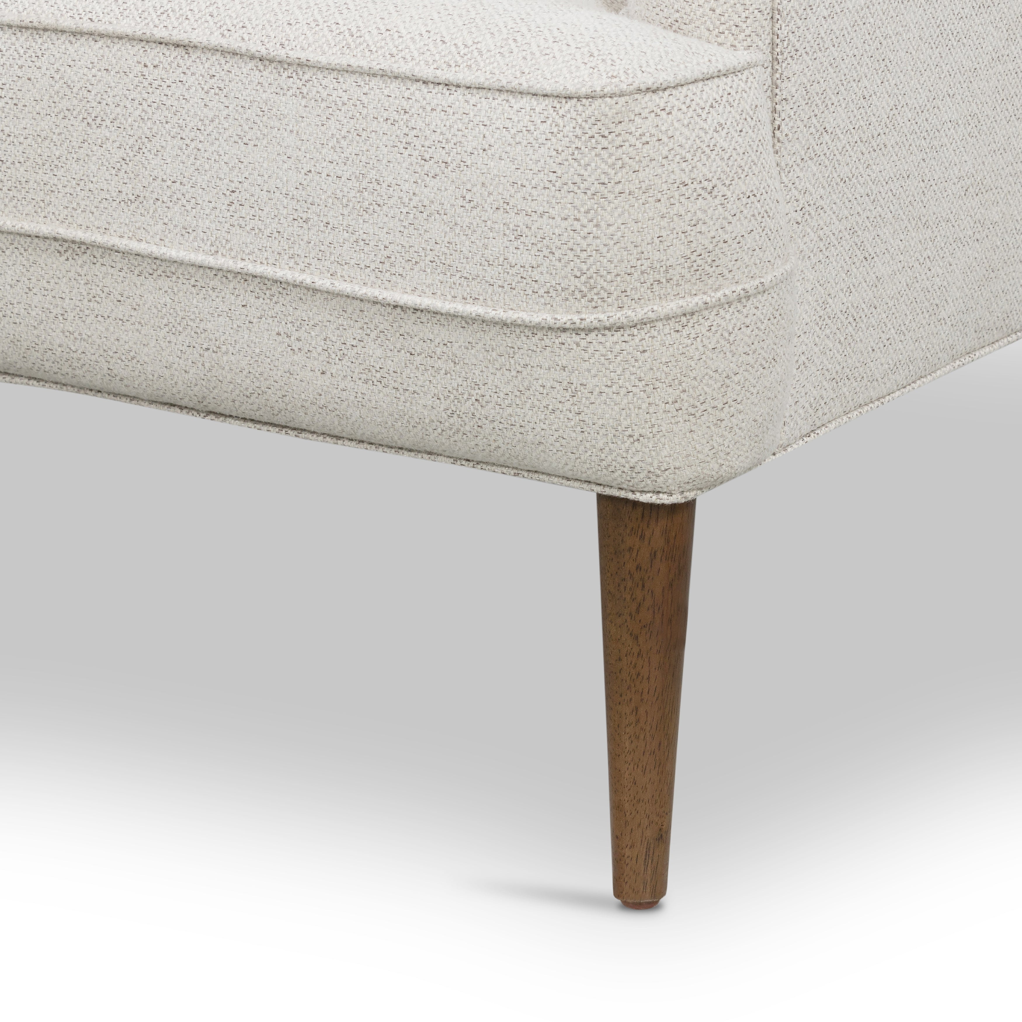 Noble Platinum Fabric with Almond Parawood | Danya Chair | Valley Ridge Furniture