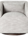Monterrey Pebble Fabric with Burnt Sepia Banak | York Swivel Chair | Valley Ridge Furniture
