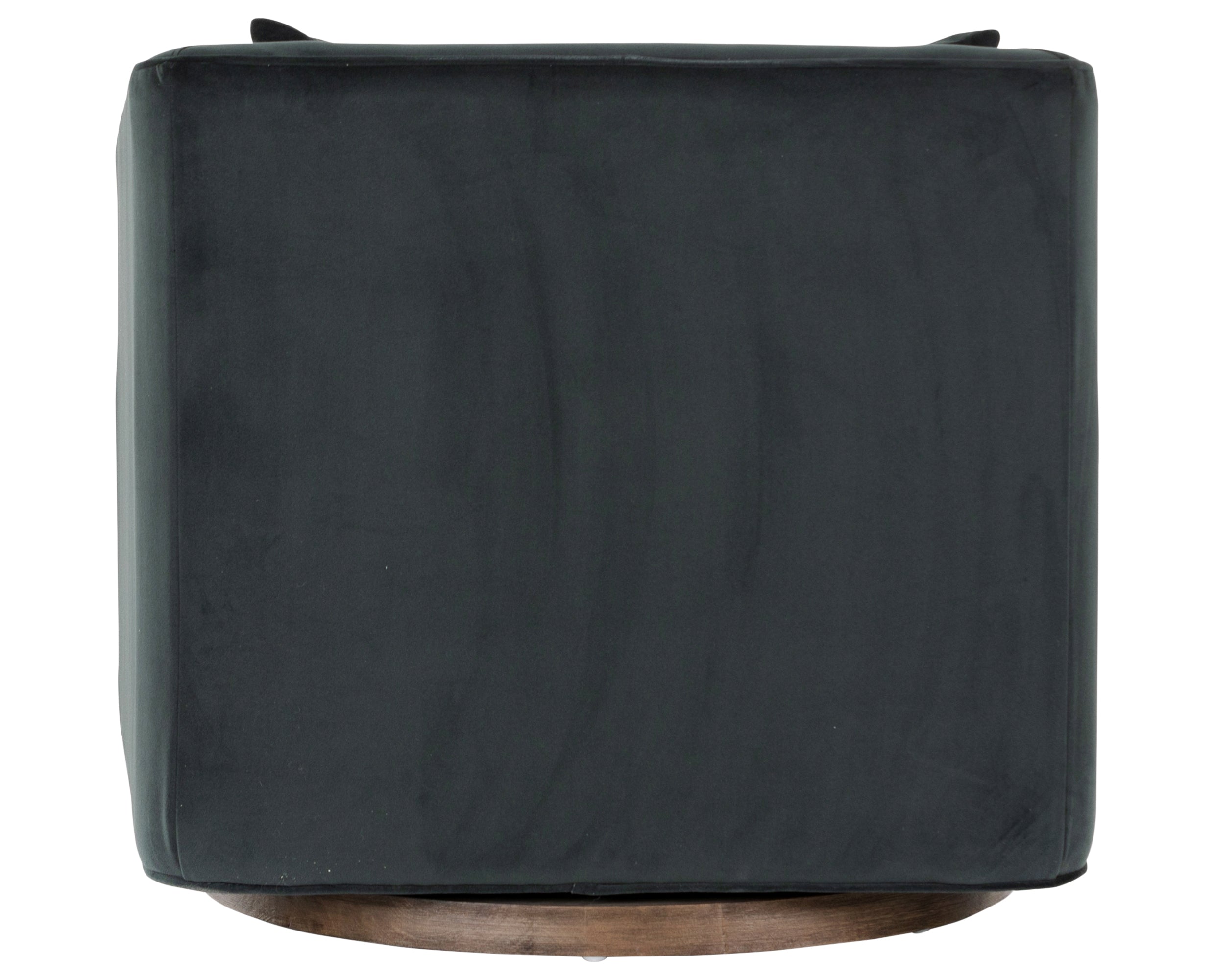 Modern Velvet Smoke Fabric with Burnt Sepia Banak | York Swivel Chair | Valley Ridge Furniture