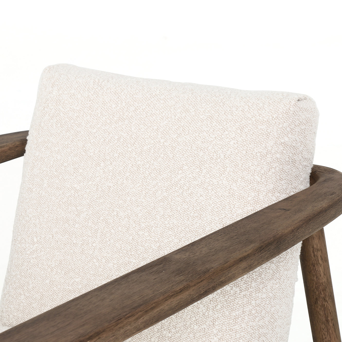 Knoll Natural Fabric & Distressed Natural Parawood with Dakota Tobacco Leather | Arnett Chair | Valley Ridge Furniture