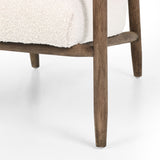 Knoll Natural Fabric & Distressed Natural Parawood with Dakota Tobacco Leather | Arnett Chair | Valley Ridge Furniture